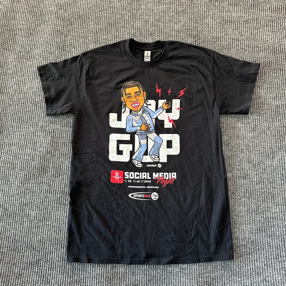 Gildan Houston Rockets Social Media Night T-Shirt M Black Josh Christopher Tee